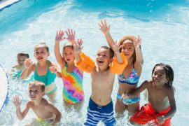 kids at a pool party