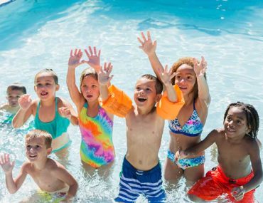 kids at a pool party